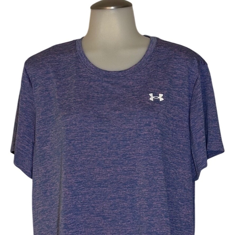 Under Armour Tech SSC Twist T-Shirt‎ Women XL Purple Heather Space Dye NEW